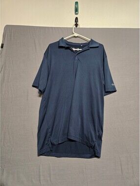 Walter Hagen Navy Blue Polo Shirt Made in Peru Size L